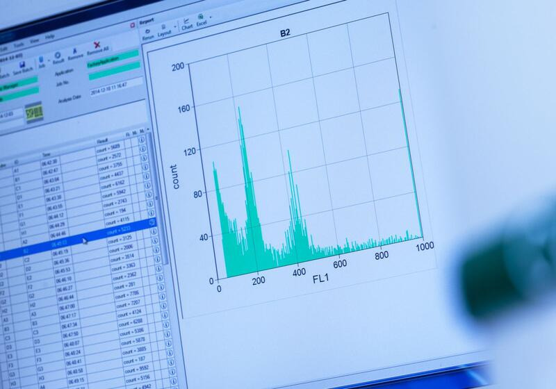 Determination of the ploidy with flow cytometry